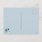 Niedliches Wasserfarben-Schneemuster Feiertagspostkarte (Rückseite)