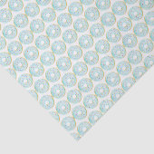 Niedliches Wasserfarbenblau Sprinkle Donuts Muster Seidenpapier (Ausschnitt)