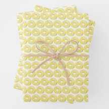 Niedliches Wasserfarbengelbes Donuts Muster