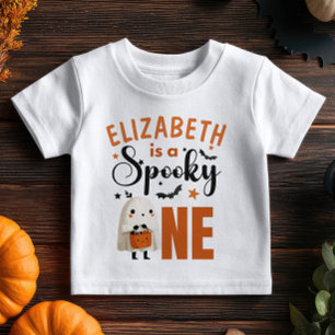 Niedliches WasserfarbenHalloween-Geist Spooky Ein Baby T-shirt