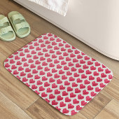 Niedliches Wasserfarbenherz Einfaches Muster Badematte