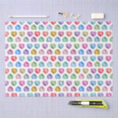 Niedliches Wasserfarbenherz Gemstone Farbenfrohe M Seidenpapier (Handwerk)