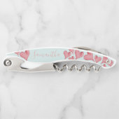 Niedliches Wasserfarbenherz Kellnermesser (Vorderseite)