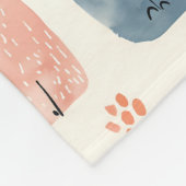 Niedliches Wasserfarbenmuster Fleecedecke (Ecke)