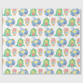 Niedliches Wasserfarbenmuster Geschenkpapier (Flach)