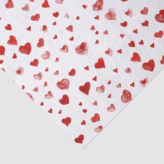 Niedliches Wasserfarbenrotes Herz Seidenpapier (Detail)