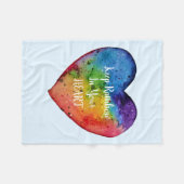 Niedliches Wasserfarbenstrahlherz Fleecedecke (Vorderseite (Horizontal))