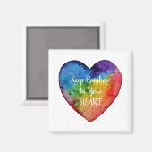 Niedliches Wasserfarbenstrahlherz Magnet (Vorderseite/Rückseite)