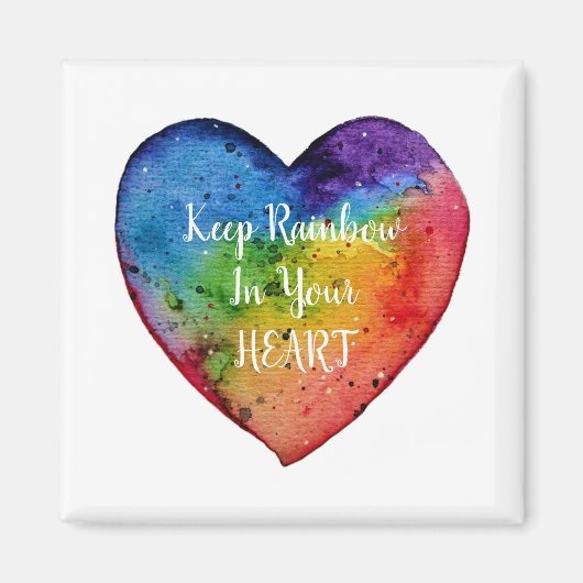 Niedliches Wasserfarbenstrahlherz Magnet (Vorne)