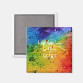 Niedliches Wasserfarbenstrahlherz Magnet (Vorderseite/Rückseite)