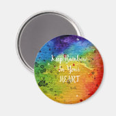 Niedliches Wasserfarbenstrahlherz Magnet (Vorderseite/Rückseite)