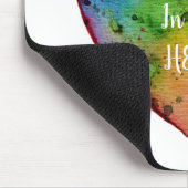 Niedliches Wasserfarbenstrahlherz Mousepad (Ecke)