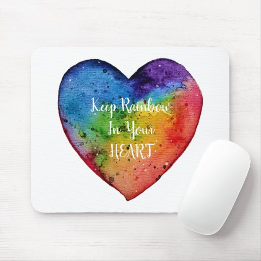 Niedliches Wasserfarbenstrahlherz Mousepad (Mit Mouse)