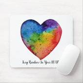 Niedliches Wasserfarbenstrahlherz Mousepad (Mit Mouse)