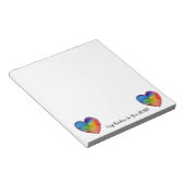 Niedliches Wasserfarbenstrahlherz Notizblock (angewinkelt)