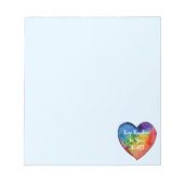 Niedliches Wasserfarbenstrahlherz Notizblock (Vorderseite)