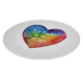 Niedliches Wasserfarbenstrahlherz Schneidebrett (Ecke)