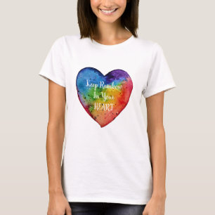 Niedliches Wasserfarbenstrahlherz T-Shirt