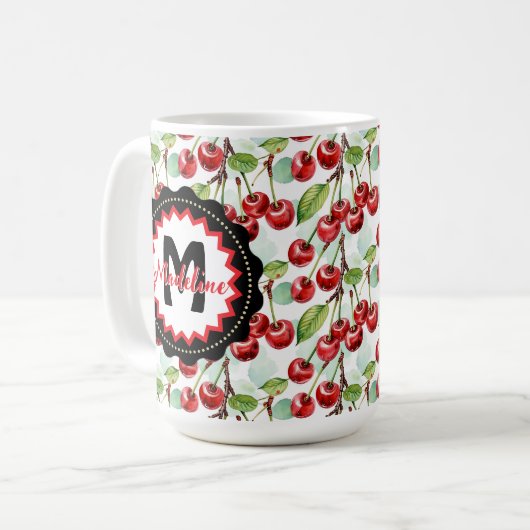 Niedliches Wasserfarbkreuz Muster Personalisiert Kaffeetasse (Vorderseite Links)