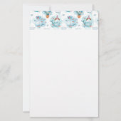 Niedliches Wasserfarbmuster für Wale (Vorderseite)