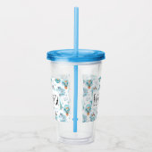 Niedliches Wasserfarbmuster für Wale Acryltrinkbecher (Rechts)