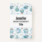 Niedliches Wasserfarbmuster für Wale Ausweis (Rückseite)
