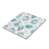 Niedliches Wasserfarbmuster für Wale Fliese (Seite)