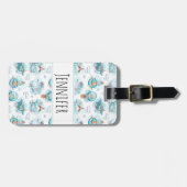 Niedliches Wasserfarbmuster für Wale Gepäckanhänger (Vorderseite horizontal)