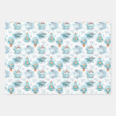 Niedliches Wasserfarbmuster für Wale Geschenkpapier Set (Vorderseite 3)