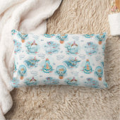 Niedliches Wasserfarbmuster für Wale Lendenkissen (Decke)