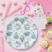 Niedliches Wasserfarbmuster für Wale Pappteller (Party)