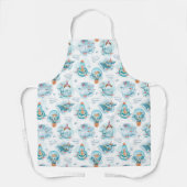 Niedliches Wasserfarbmuster für Wale Schürze (Vorderseite)