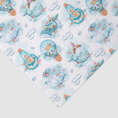 Niedliches Wasserfarbmuster für Wale Seidenpapier (Ausschnitt)