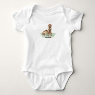 Niedliches Wasserfarbpaddel-Zitat Babyente Baby Strampler