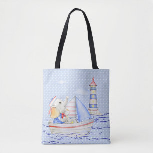 NIEDLICHES WASSERFARBPASTEL AM STRAND TASCHE