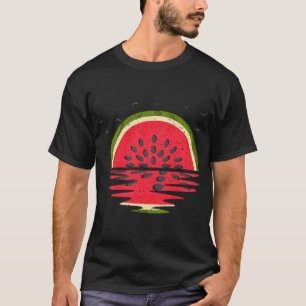 Niedliches Wassermelon Vintag Sunset Summer Vibes T-Shirt