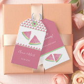 Niedliches Wassermelon Wasserfarbe Handgestrichen Geschenkanhänger