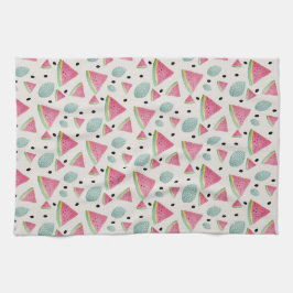 Niedliches Wassermelon Wasserfarbe Handgestrichen Geschirrtuch