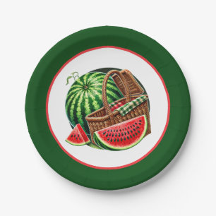 Niedliches Wassermelone Festival Party Pappteller