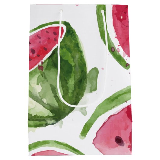 Niedliches Wassermelone Mittlere Geschenktüte (Rückseite)