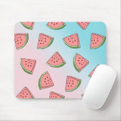 Niedliches Wassermelone-Muster pastellfarben pink Mousepad (Mit Mouse)