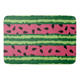 Niedliches Wassermelone Muster Pink & Green Badematte