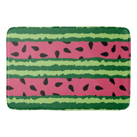 Niedliches Wassermelone Muster Pink & Green Badematte (Vorderseite)
