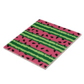 Niedliches Wassermelone Muster Pink & Green Fliese (Seite)