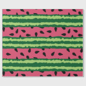 Niedliches Wassermelone Muster Pink & Green Geschenkpapier (Flach)