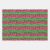 Niedliches Wassermelone Muster Pink & Green Geschenkpapier Set (Vorderseite)