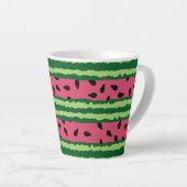 Niedliches Wassermelone Muster Pink & Green Milchtasse (Rechte Ecke)