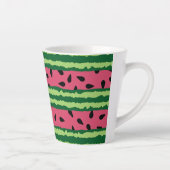 Niedliches Wassermelone Muster Pink & Green Milchtasse (Rechts)
