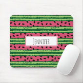 Niedliches Wassermelone Muster Pink & Green Mousepad (Mit Mouse)