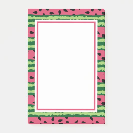 Niedliches Wassermelone Muster Pink & Green Post-it Klebezettel (Vorderseite)